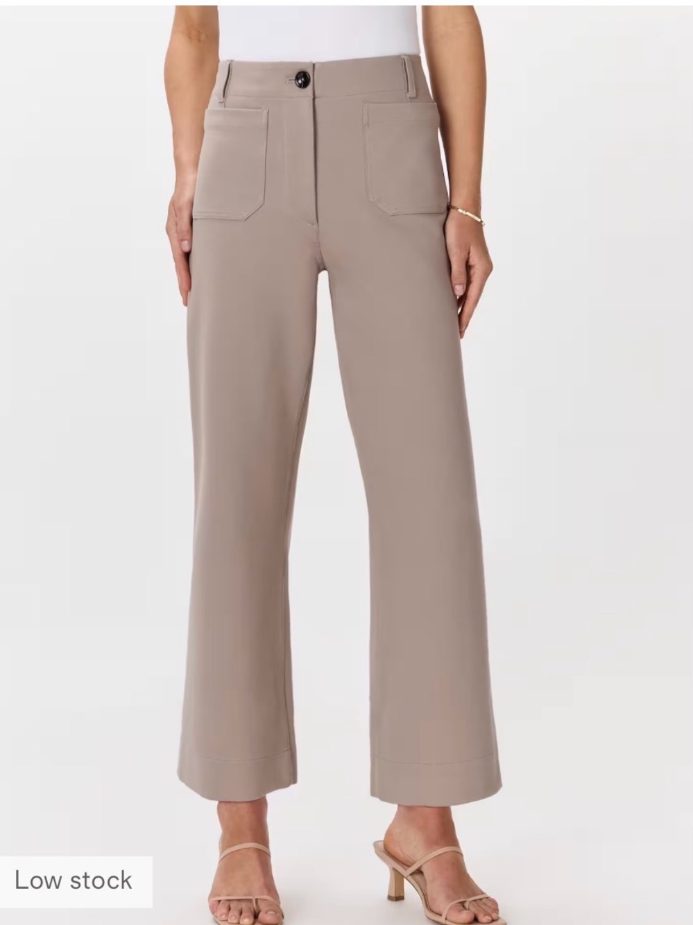 Ultra-Stretch Ponte Cropped Wide Leg Pants - 4 short